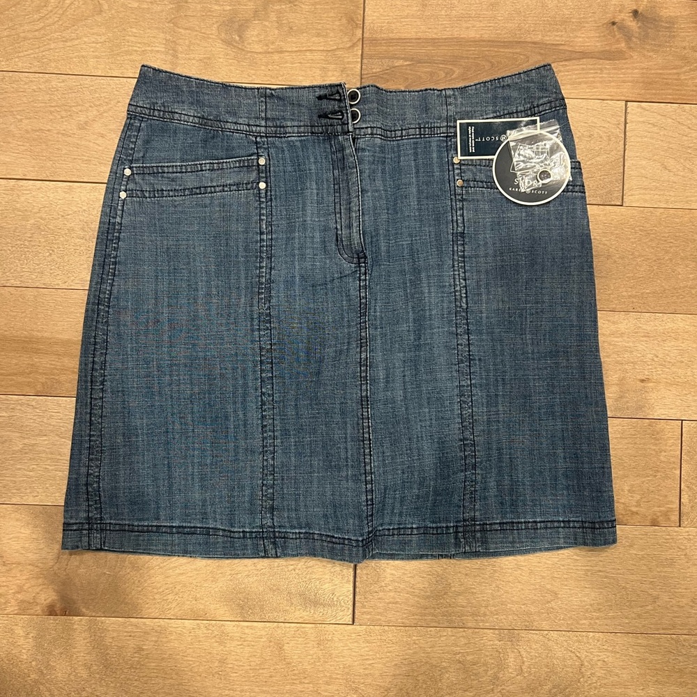 Karen Scott Dark Blue Mini Skirt
